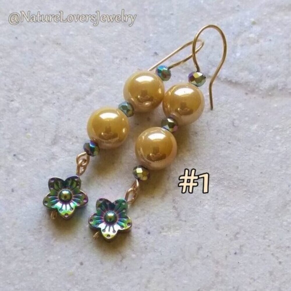 Flirty, Feminine! Gorgeous Flower Dangle Earrings - Perfect for Spring & Easter